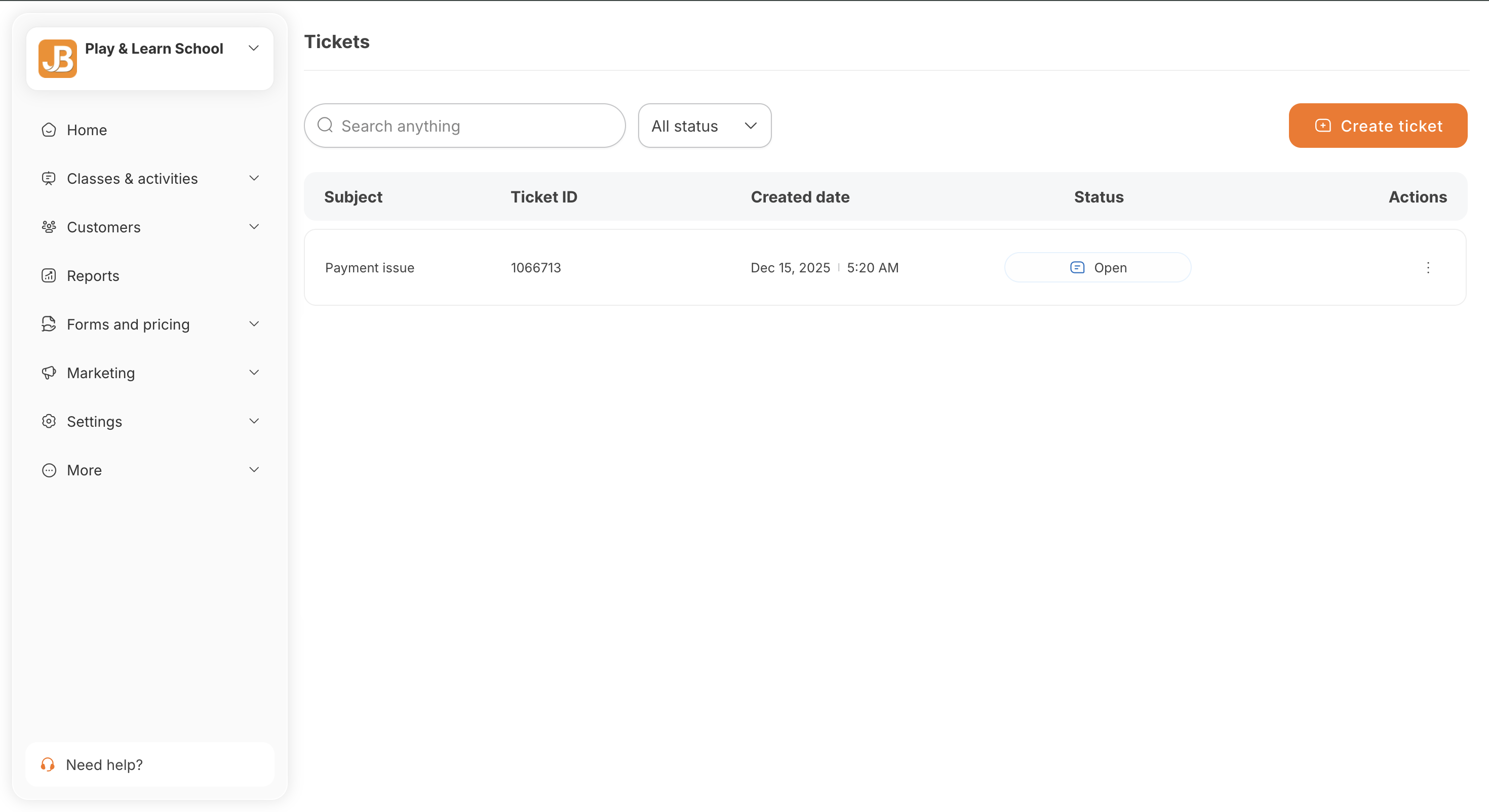 Jumbula Ticketing System